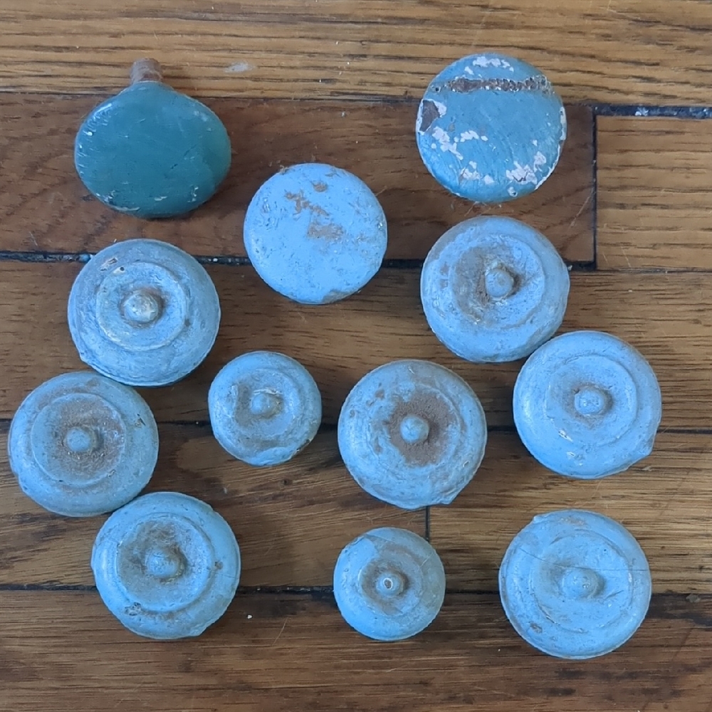 Vintage Blue Drawer Knobs Set